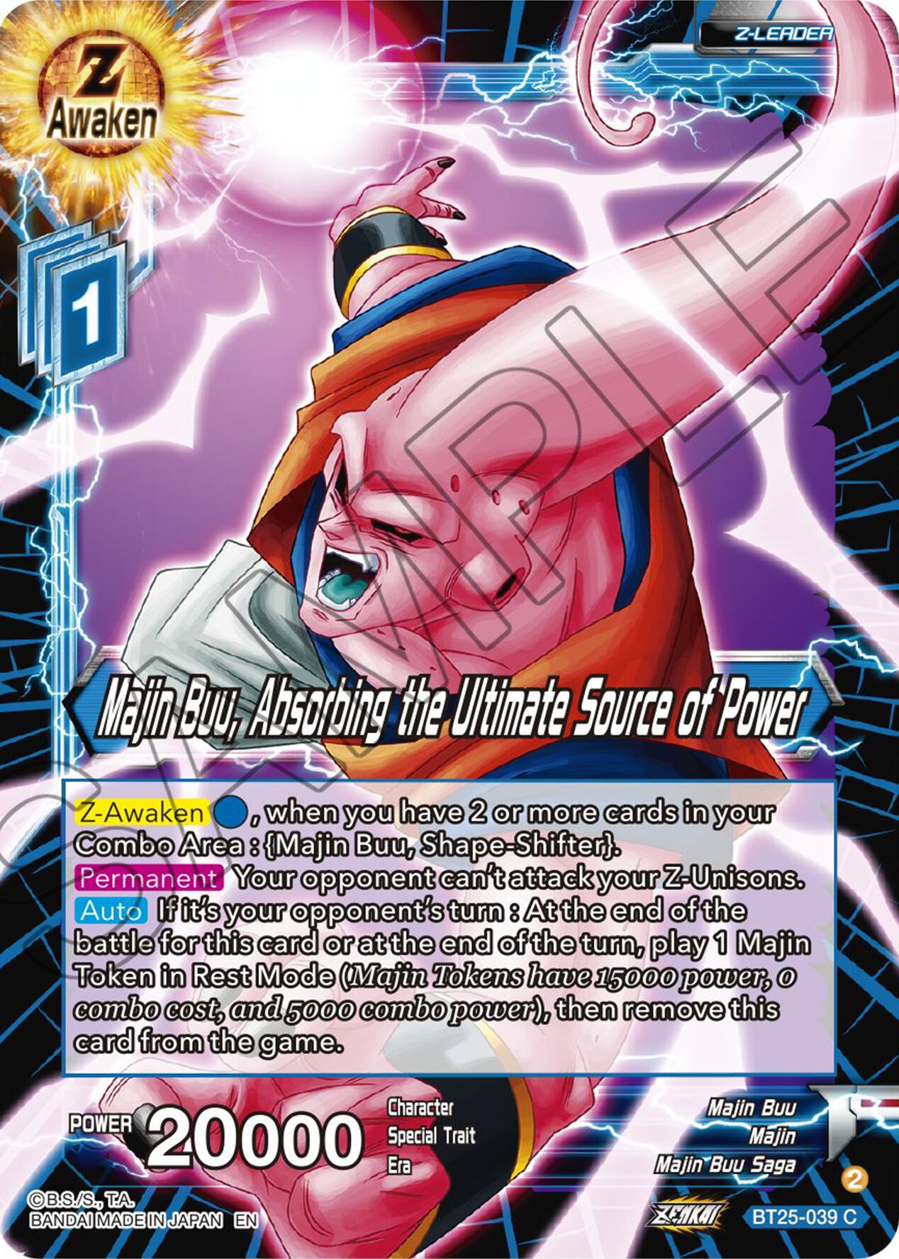 Majin Buu, Absorbing the Ultimate Source of Power (BT25-039) [Legend of the Dragon Balls] | Pegasus Games WI