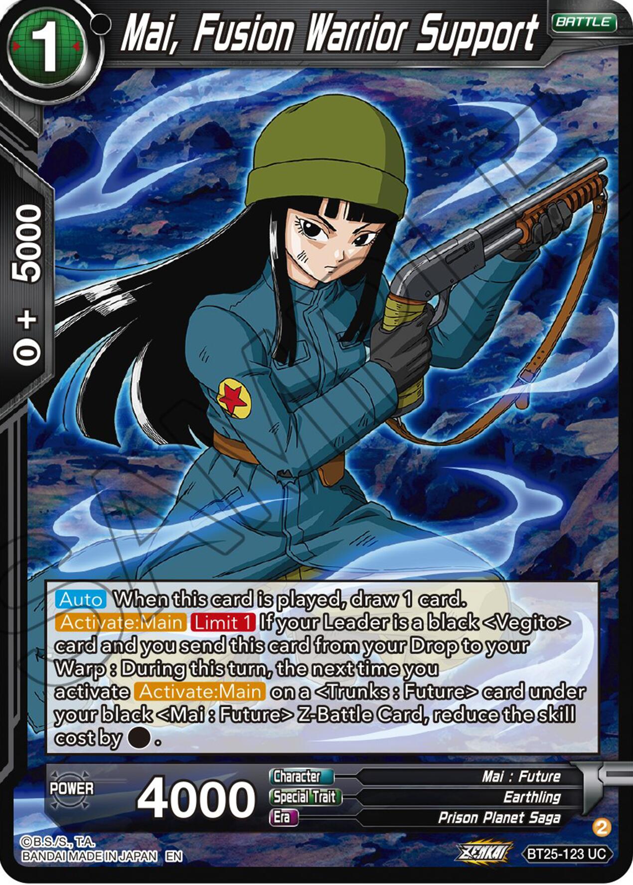 Mai, Fusion Warrior Support (BT25-123) [Legend of the Dragon Balls] | Pegasus Games WI