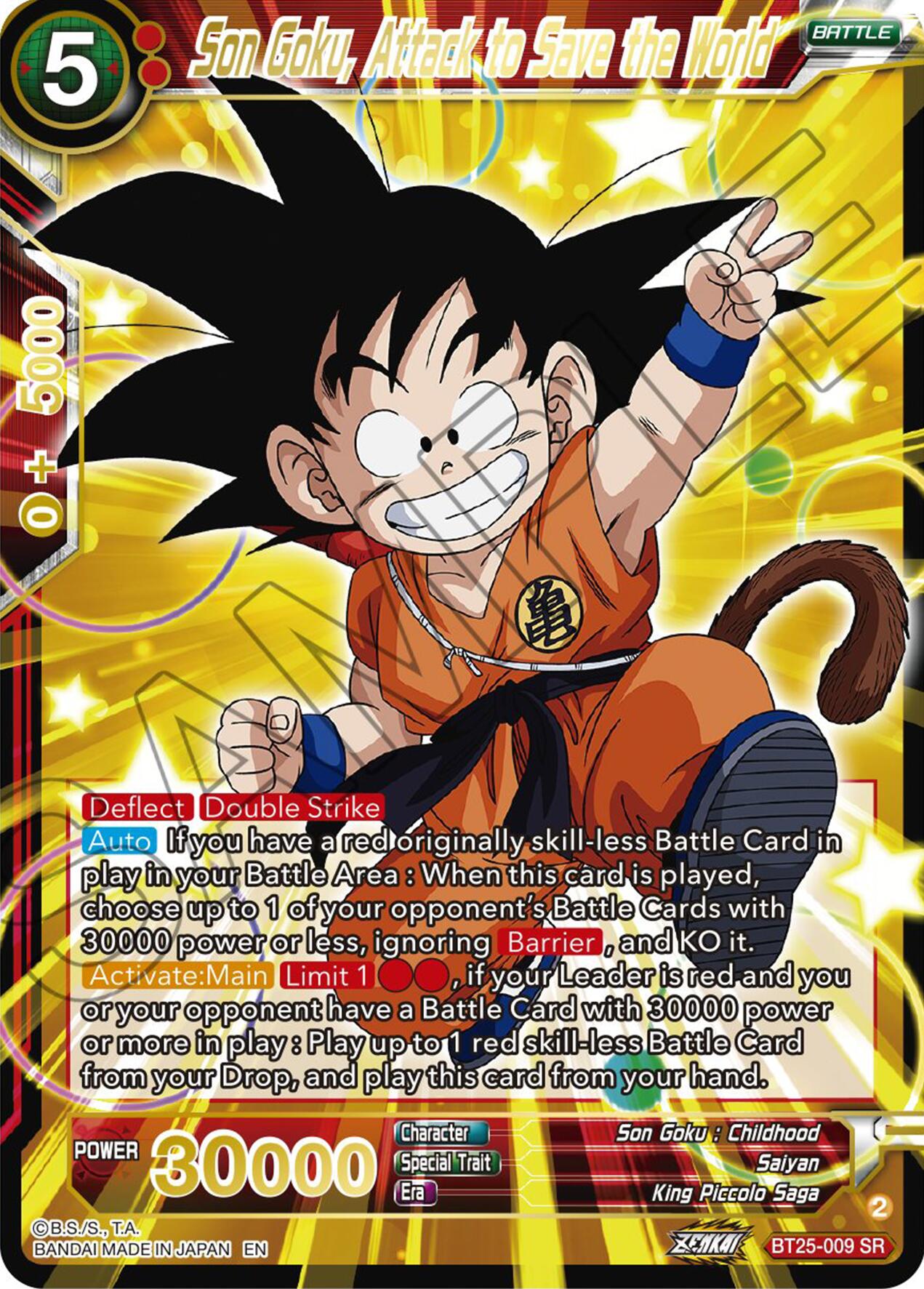 Son Goku, Attack to Save the World (BT25-009) [Legend of the Dragon Balls] | Pegasus Games WI