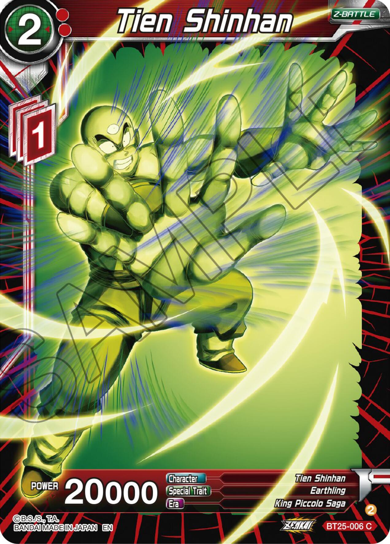 Tien Shinhan (BT25-006) [Legend of the Dragon Balls] | Pegasus Games WI