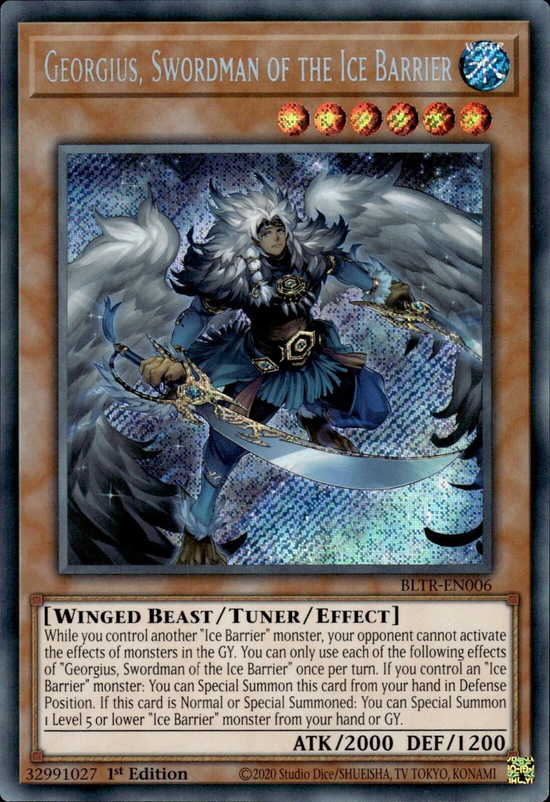 Georgius, Swordman of the Ice Barrier [BLTR-EN006] Secret Rare | Pegasus Games WI