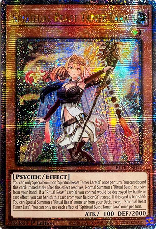 Spiritual Beast Tamer Lara (Quarter Century Secret Rare) [BLTR-EN017] Quarter Century Secret Rare | Pegasus Games WI