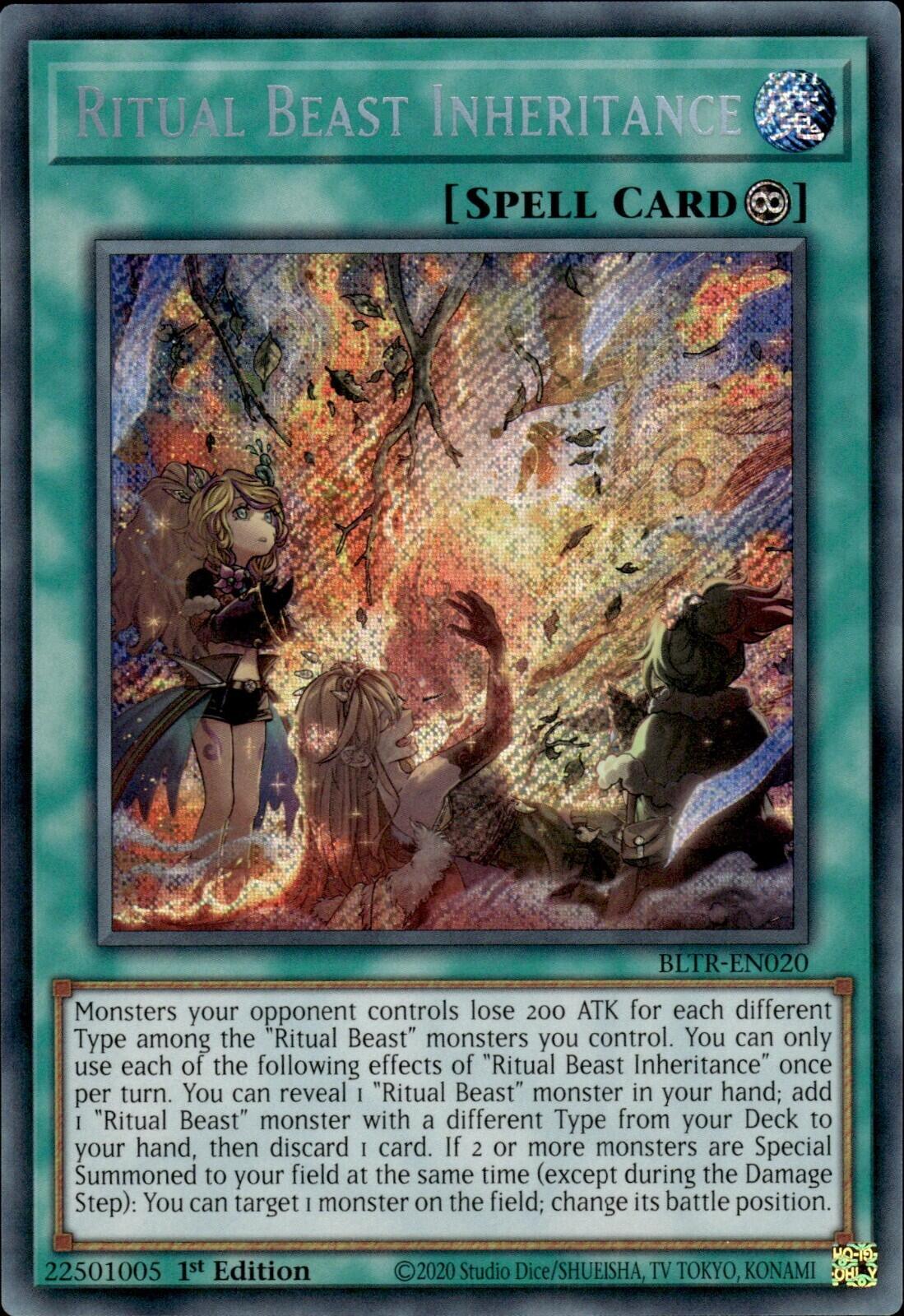 Ritual Beast Inheritance [BLTR-EN020] Secret Rare | Pegasus Games WI