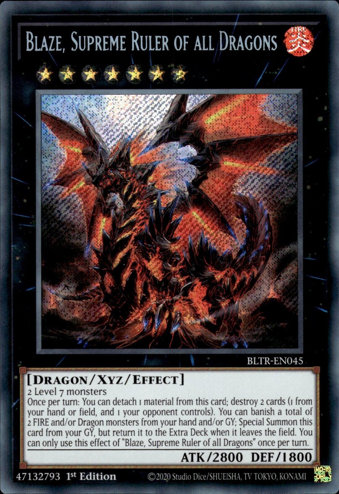 Blaze, Supreme Ruler of all Dragons [BLTR-EN045] Secret Rare | Pegasus Games WI