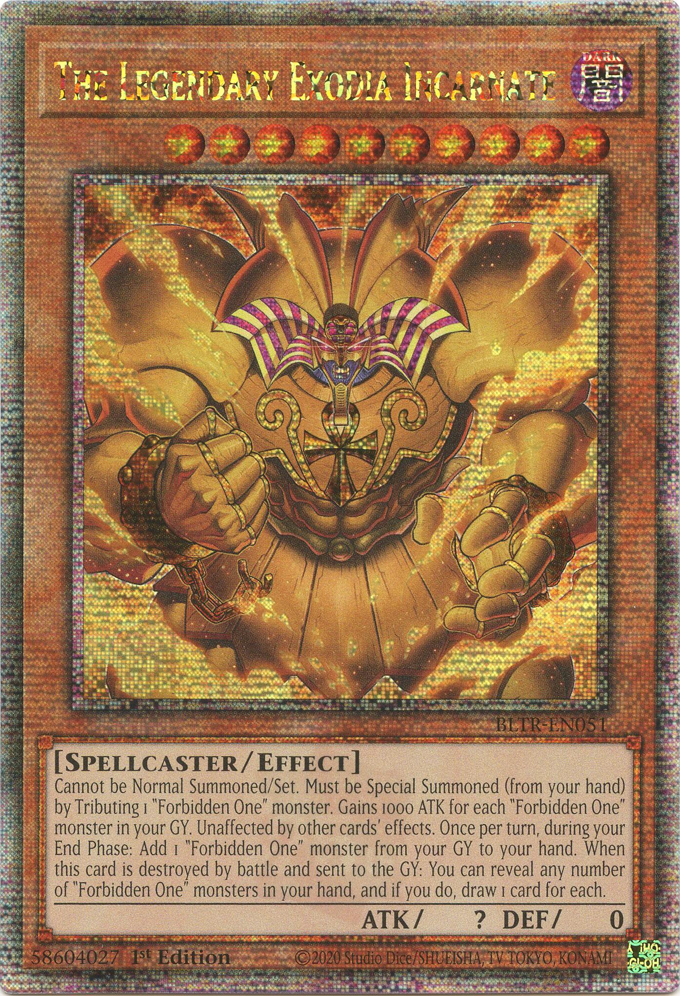 The Legendary Exodia Incarnate (Quarter Century Secret Rare) [BLTR-EN051] Quarter Century Secret Rare | Pegasus Games WI