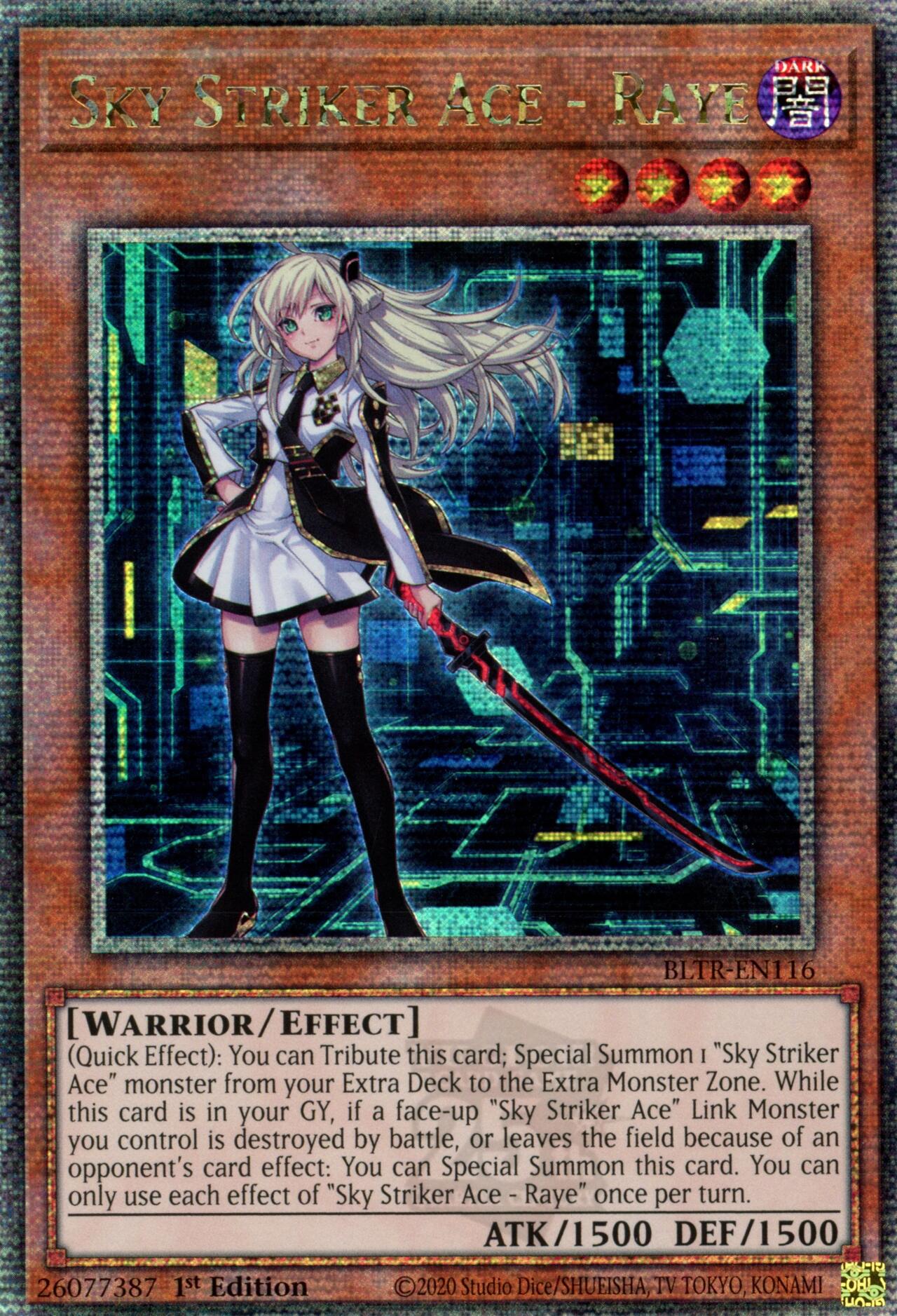 Sky Striker Ace - Raye (Quarter Century Secret Rare) [BLTR-EN116] Quarter Century Secret Rare | Pegasus Games WI