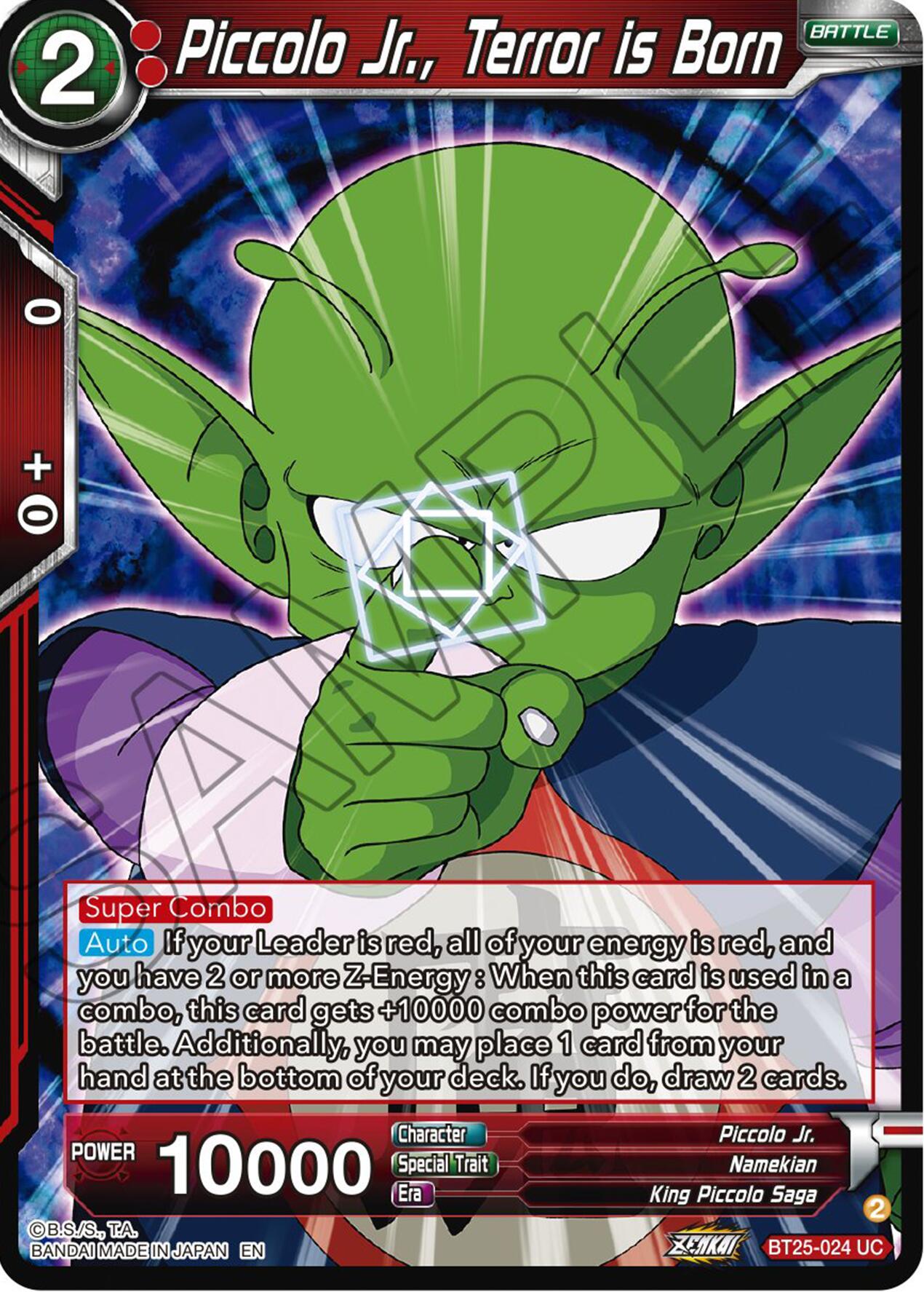 Piccolo Jr., Terror is Born (BT25-024) [Legend of the Dragon Balls] | Pegasus Games WI