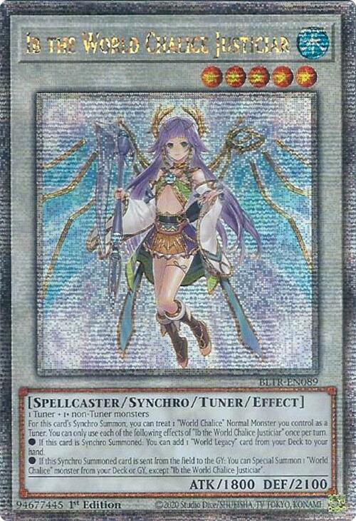 Ib the World Chalice Justiciar (Quarter Century Secret Rare) [BLTR-EN089] Quarter Century Secret Rare | Pegasus Games WI