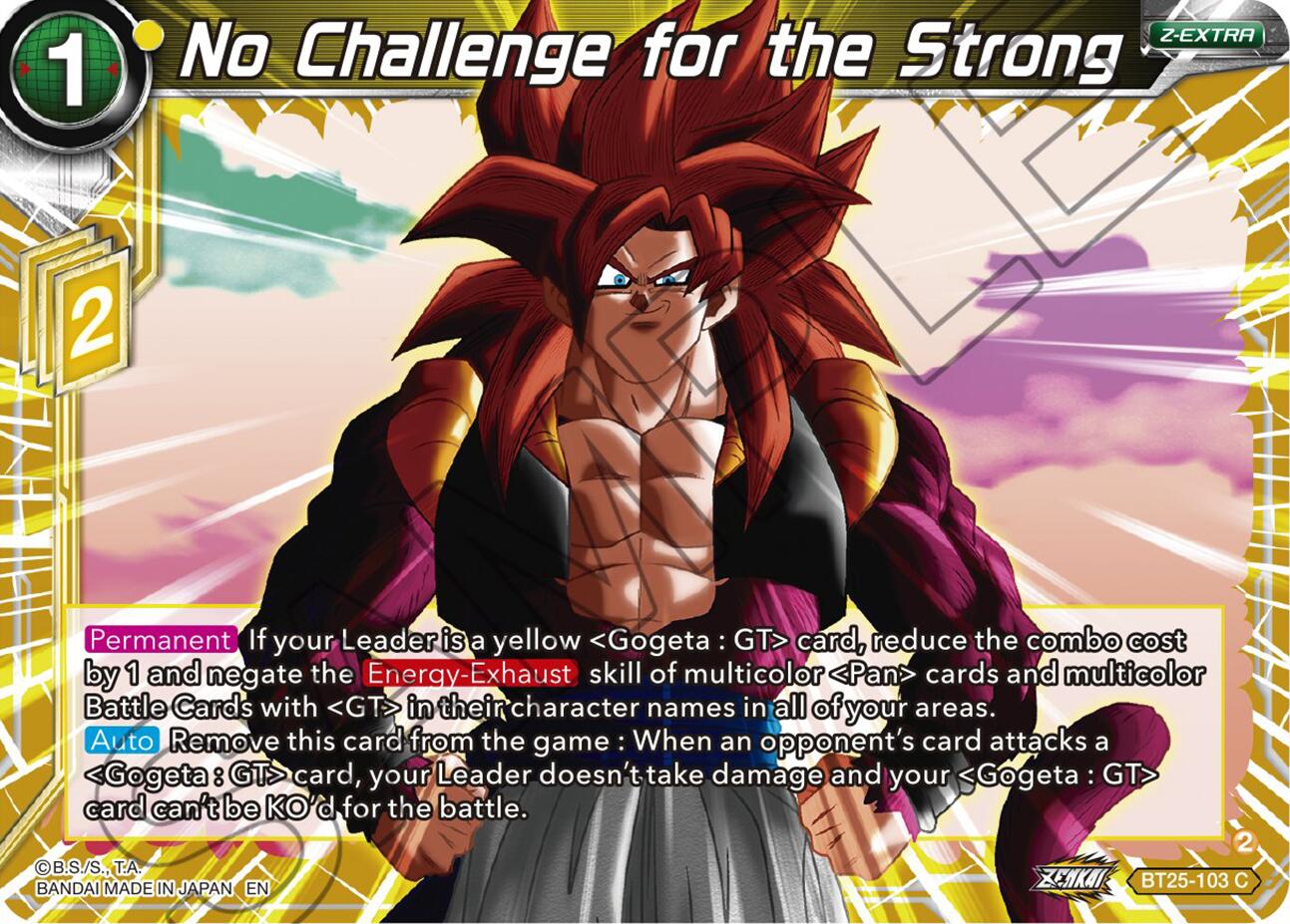 No Challenge for the Strong (BT25-103 C) [Legend of the Dragon Balls] | Pegasus Games WI