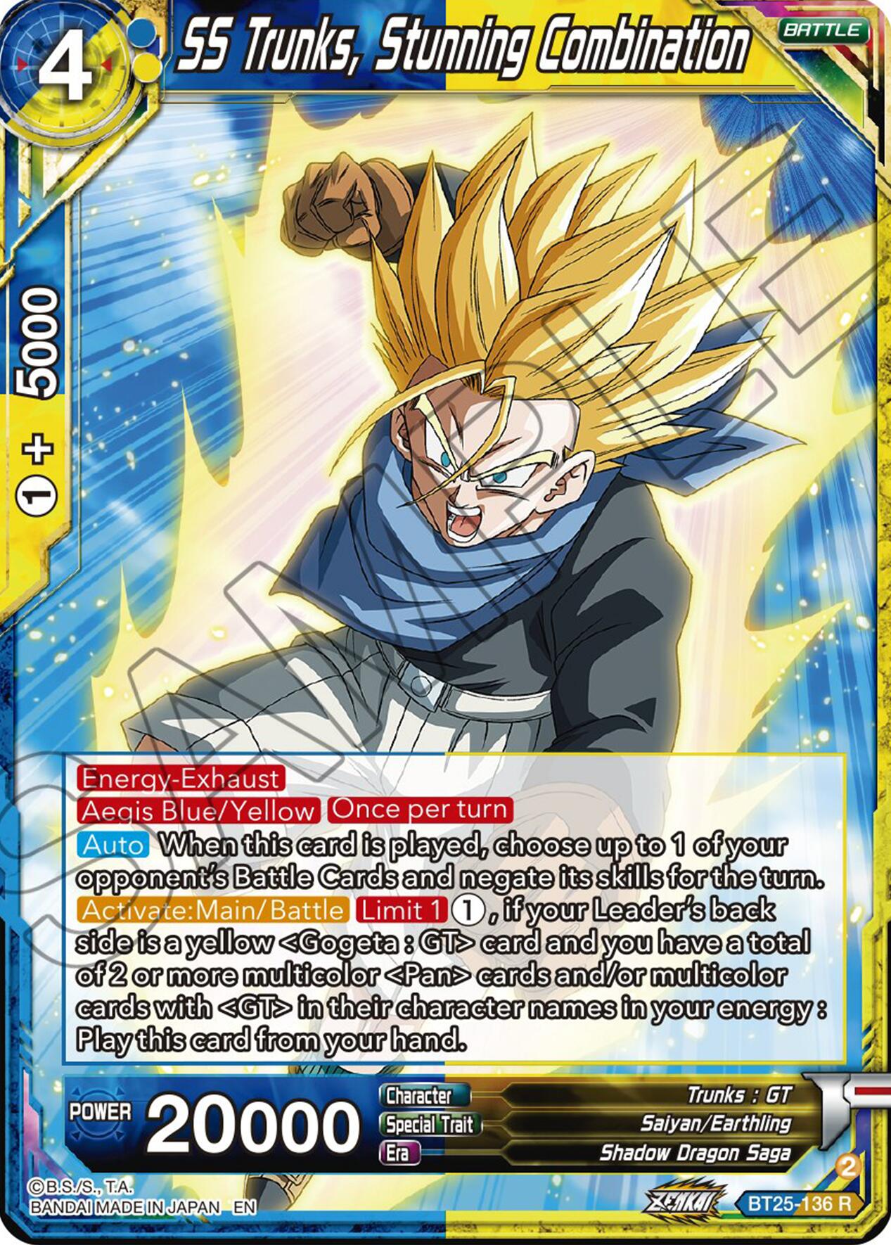 SS Trunks, Stunning Combination (BT25-136) [Legend of the Dragon Balls] | Pegasus Games WI