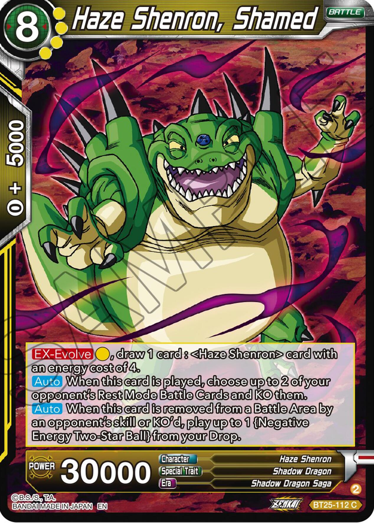 Haze Shenron, Shamed (BT25-112) [Legend of the Dragon Balls] | Pegasus Games WI