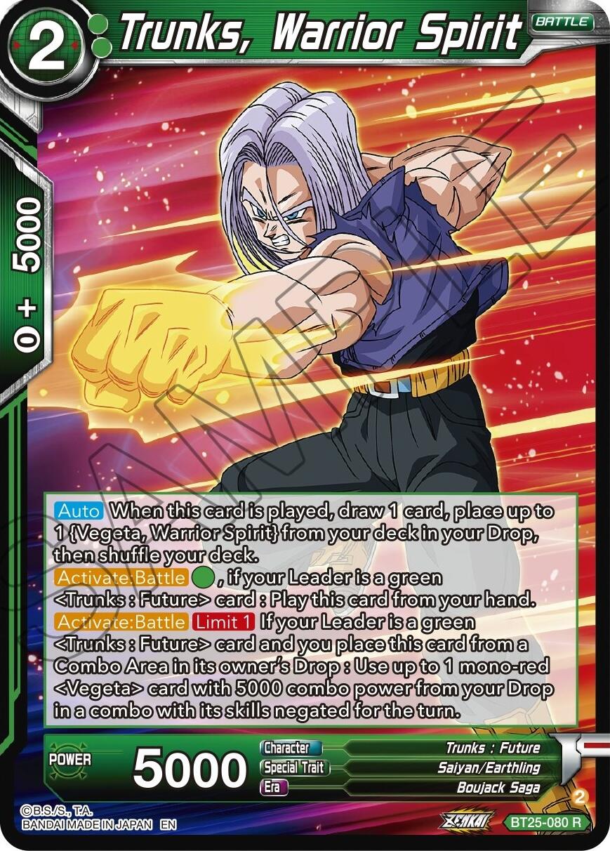 Trunks, Warrior Spirit (BT25-080) [Legend of the Dragon Balls] | Pegasus Games WI