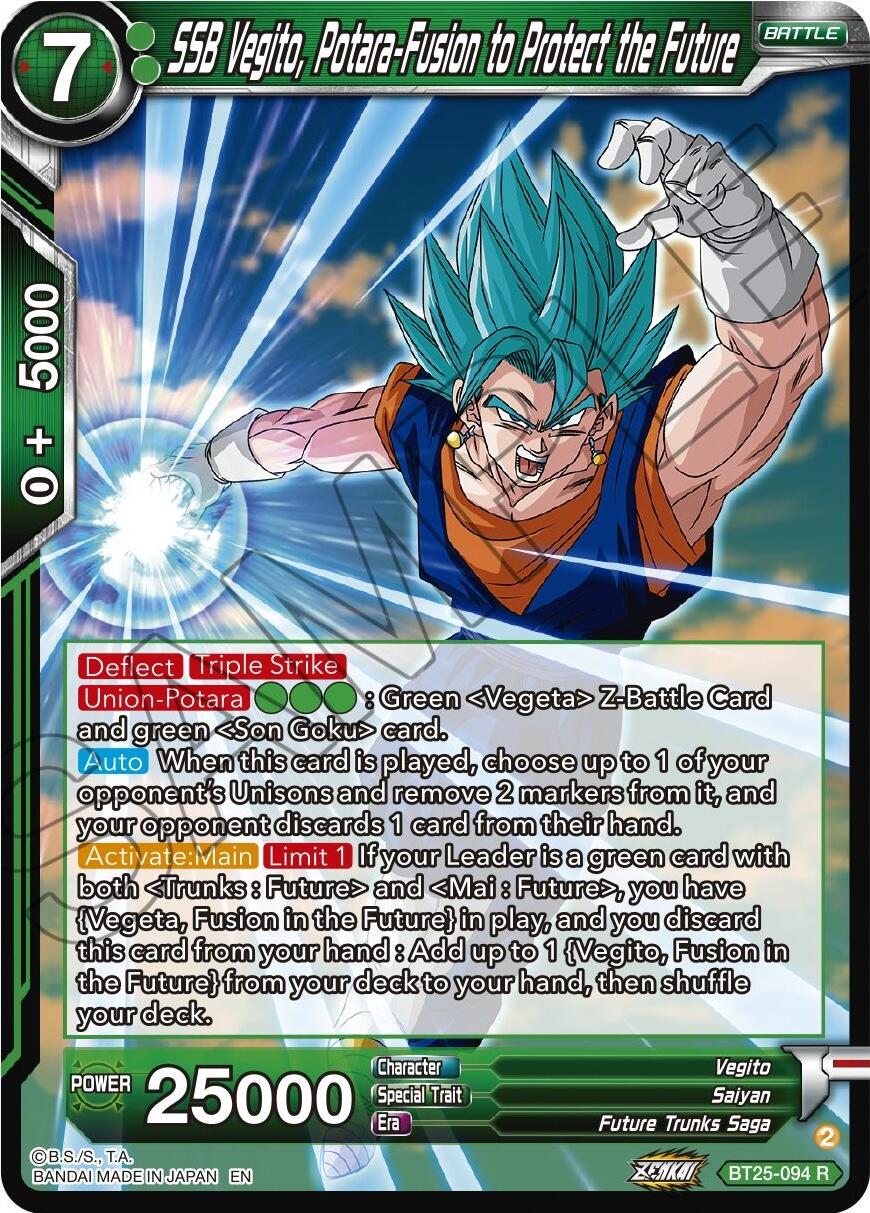 SSB Vegito, Potara-Fusion to Protect the Future (BT25-094) [Legend of the Dragon Balls] | Pegasus Games WI