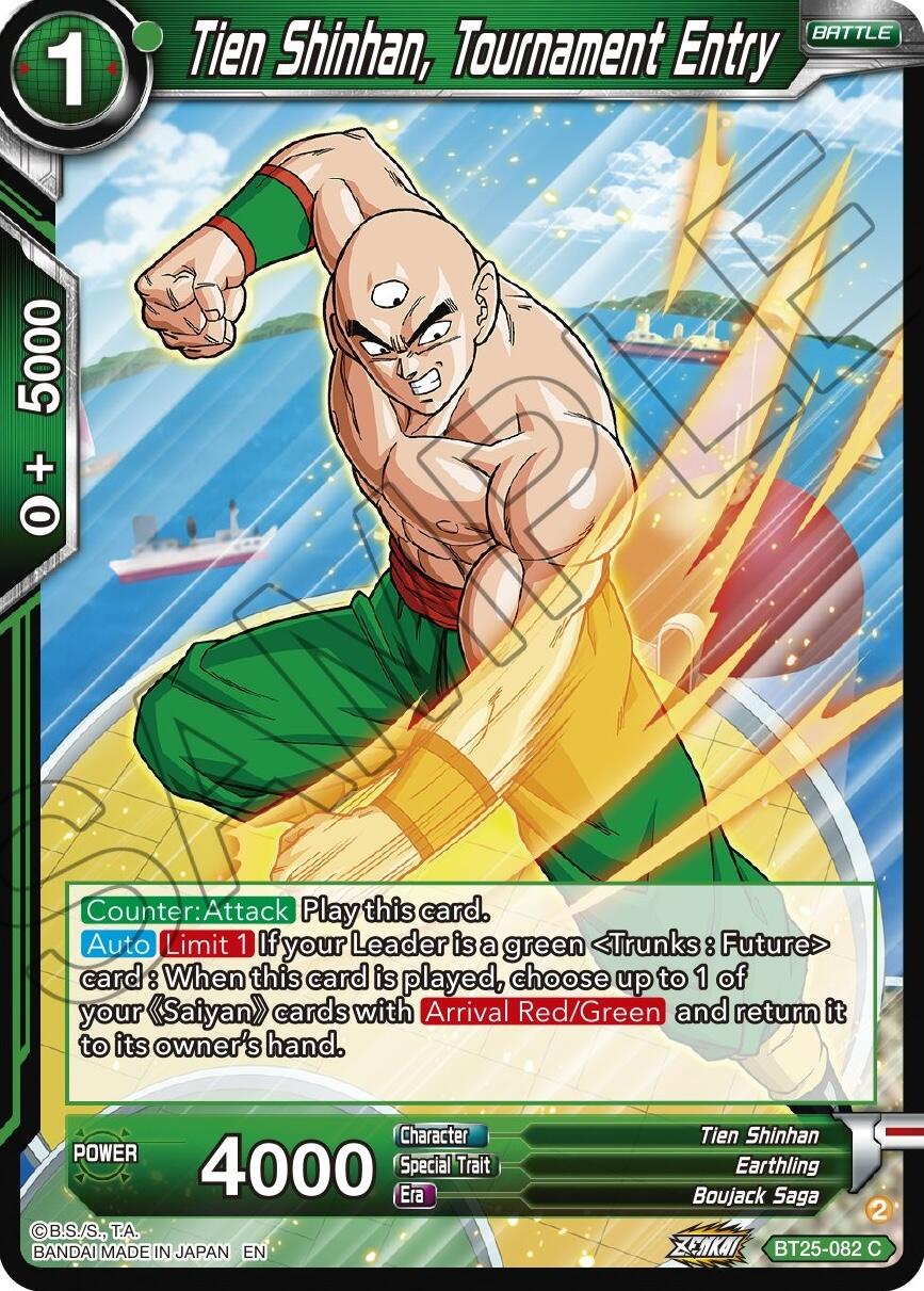 Tien Shinhan, Tournament Entry (BT25-082) [Legend of the Dragon Balls] | Pegasus Games WI