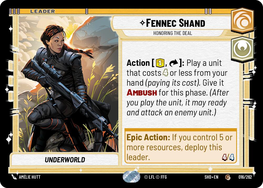 Fennec Shand - Honoring the Deal (016/262) [Shadows of the Galaxy] | Pegasus Games WI