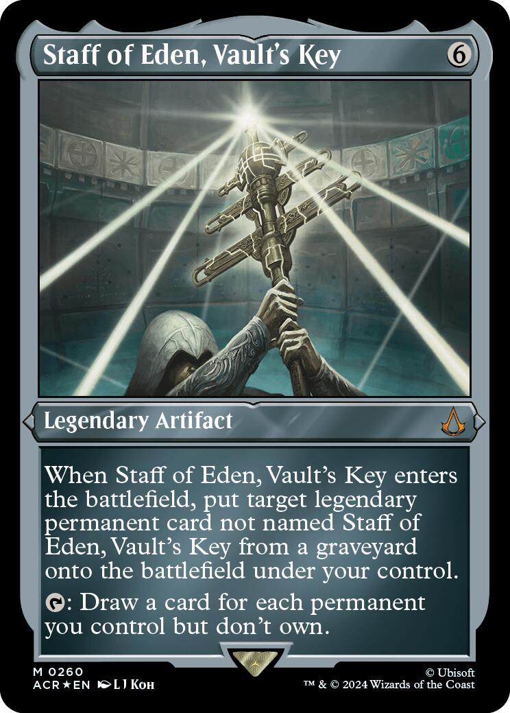 Staff of Eden, Vault's Key (Foil Etched) [Assassin's Creed] | Pegasus Games WI