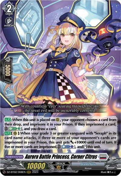 Aurora Battle Princess, Corner Citrus (DZ-BT02/008EN) [Illusionless Strife] | Pegasus Games WI