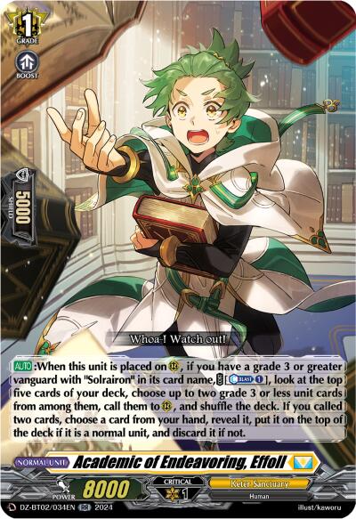 Academic of Endeavoring, Effoll (DZ-BT02/034EN) [Illusionless Strife] | Pegasus Games WI