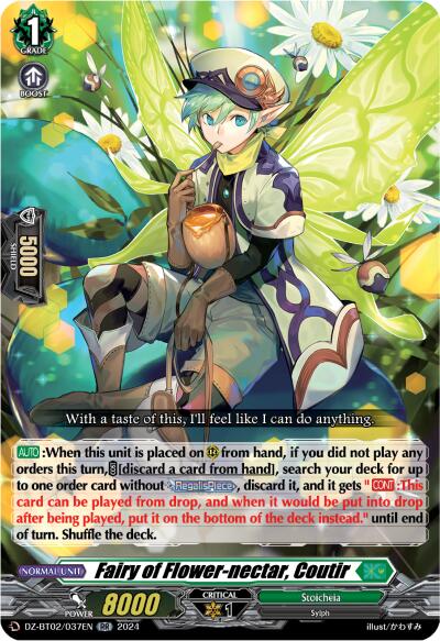 Fairy of Flower-nectar, Coutir (DZ-BT02/037EN) [Illusionless Strife] | Pegasus Games WI