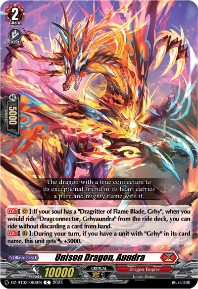 Unison Dragon, Aundra (DZ-BT02/068EN) [Illusionless Strife] | Pegasus Games WI