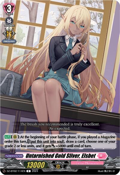 Untarnished Gold Sliver, Elsbet (DZ-BT02/114EN) [Illusionless Strife] | Pegasus Games WI