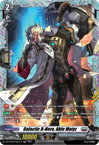 Galactic B-Hero, Able Matyz (FR) (DZ-BT02/FR21EN) [Illusionless Strife] | Pegasus Games WI