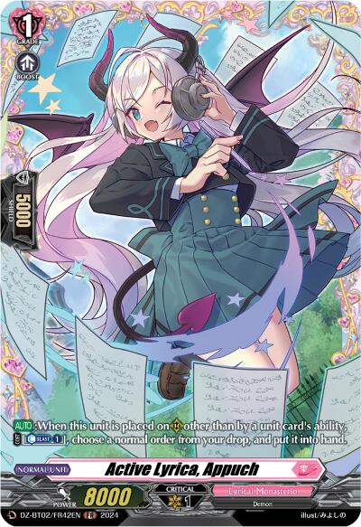 Active Lyrica, Appuch (FR) (DZ-BT02/FR42EN) [Illusionless Strife] | Pegasus Games WI