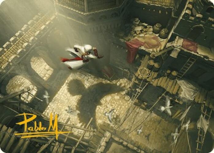 Rooftop Bypass Art Card (Gold-Stamped Signature) [Assassin's Creed Art Series] | Pegasus Games WI