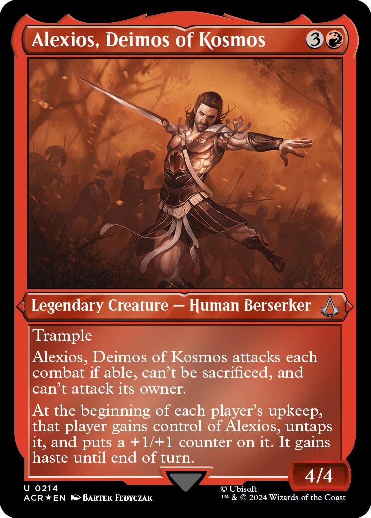 Alexios, Deimos of Kosmos (Foil Etched) [Assassin's Creed] | Pegasus Games WI