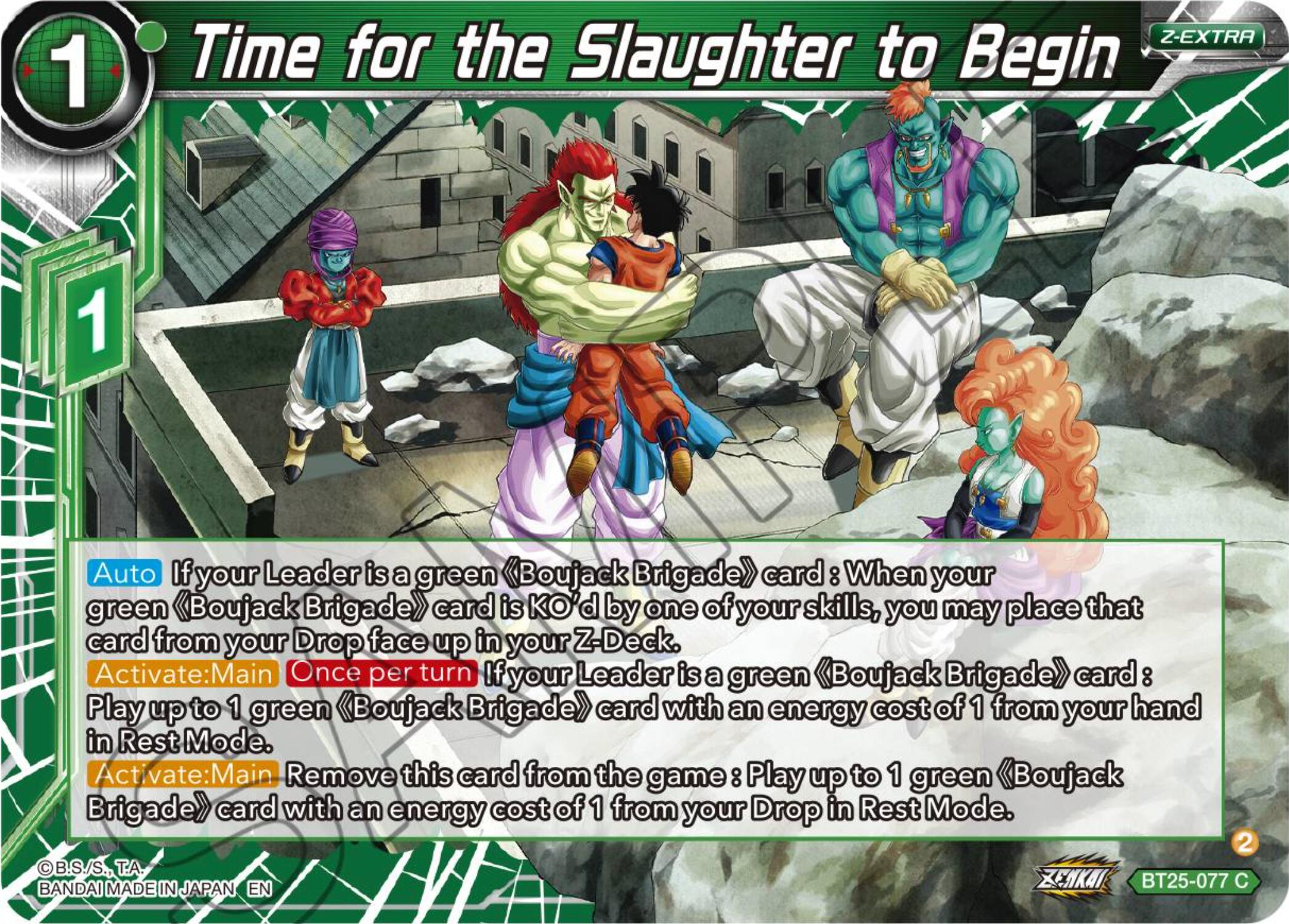 Time for the Slaughter to Begin (BT25-077) [Legend of the Dragon Balls] | Pegasus Games WI