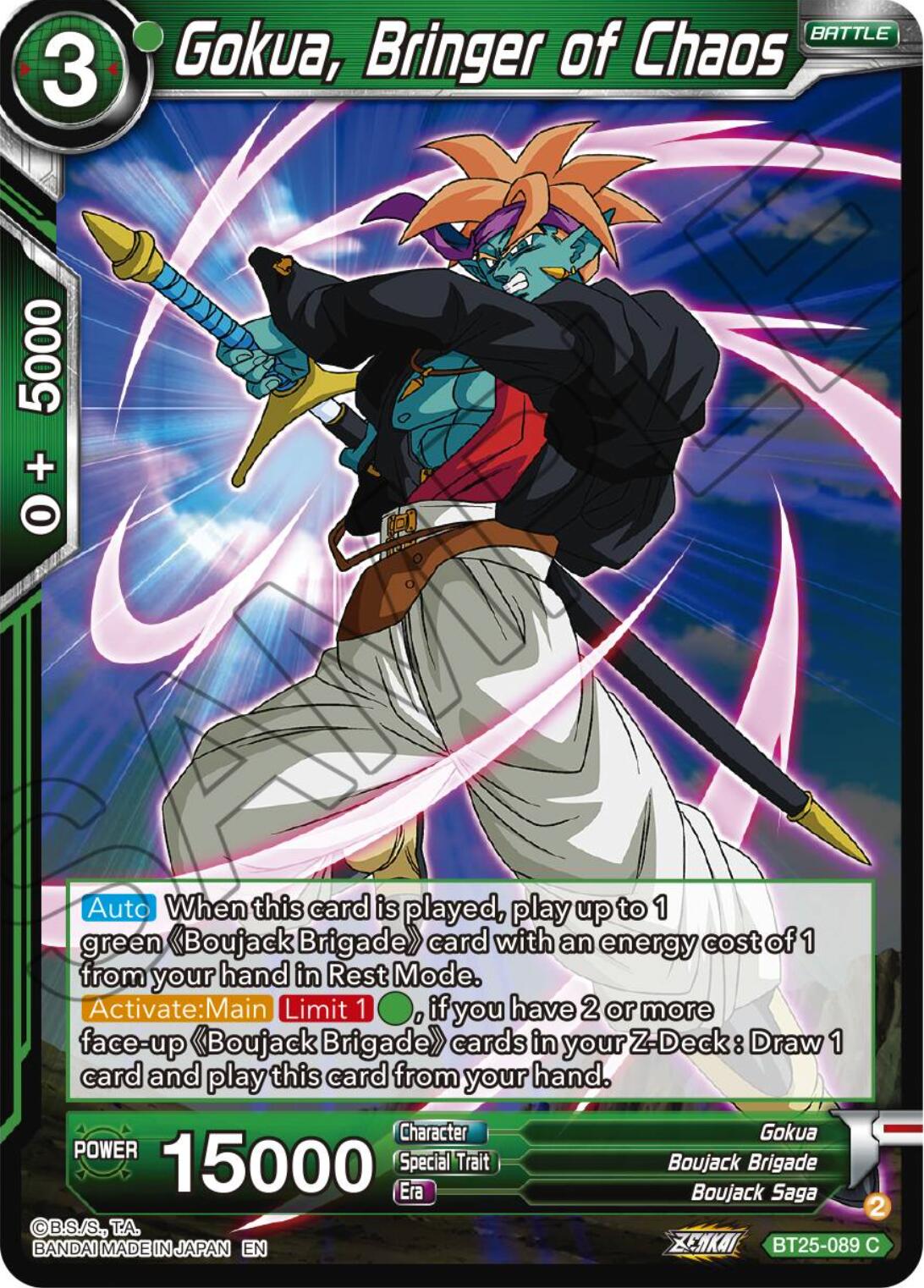 Gokua, Bringer of Chaos (BT25-089) [Legend of the Dragon Balls] | Pegasus Games WI