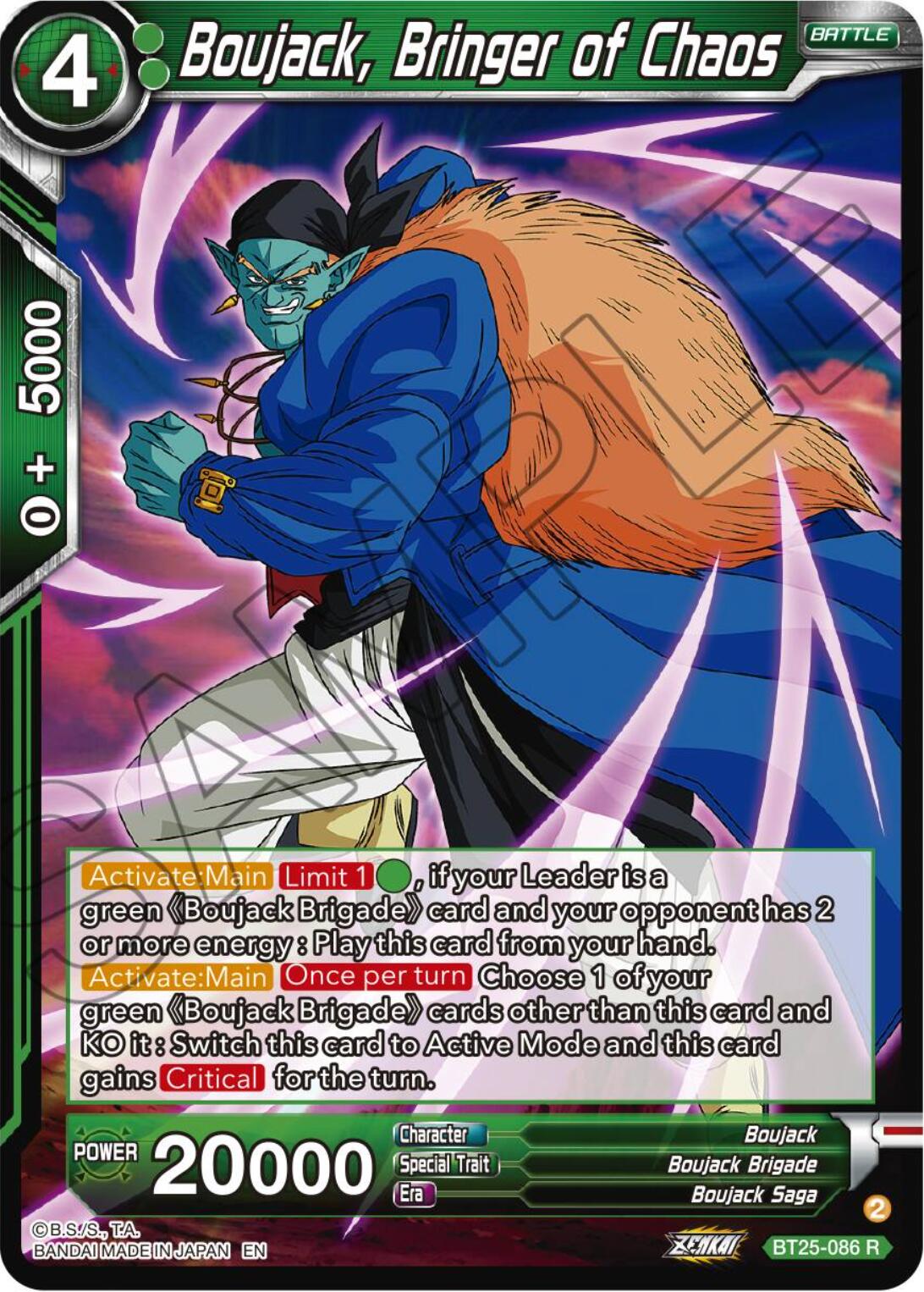 Boujack, Bringer of Chaos (BT25-086) [Legend of the Dragon Balls] | Pegasus Games WI