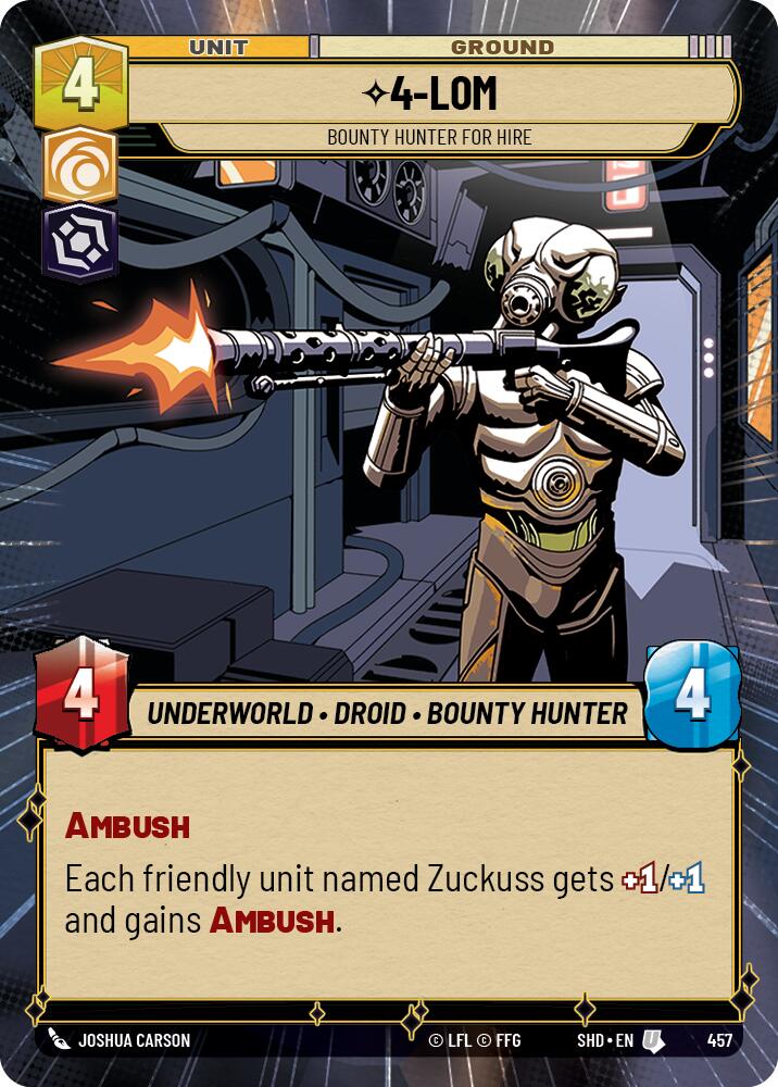 4-LOM - Bounty Hunter for Hire (Hyperspace) (457) [Shadows of the Galaxy] | Pegasus Games WI