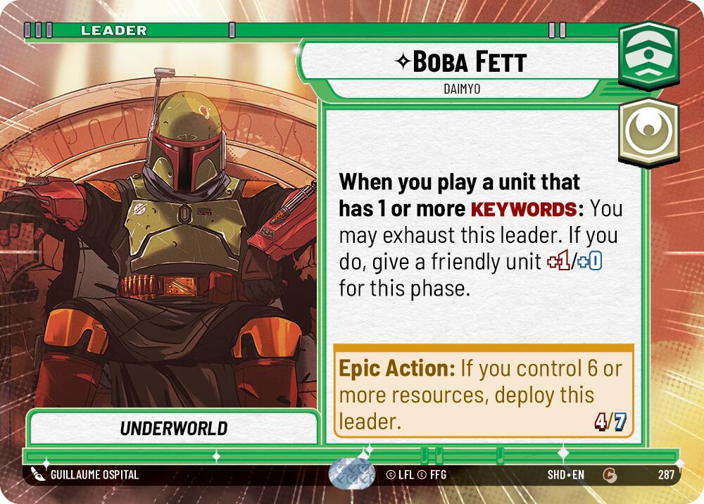 Boba Fett - Daimyo (Hyperspace) (287) [Shadows of the Galaxy] | Pegasus Games WI