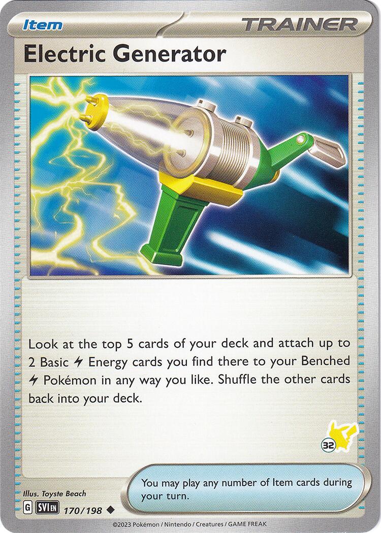 Electric Generator (170/198) (Pikachu Stamp #32) [Battle Academy 2024] | Pegasus Games WI