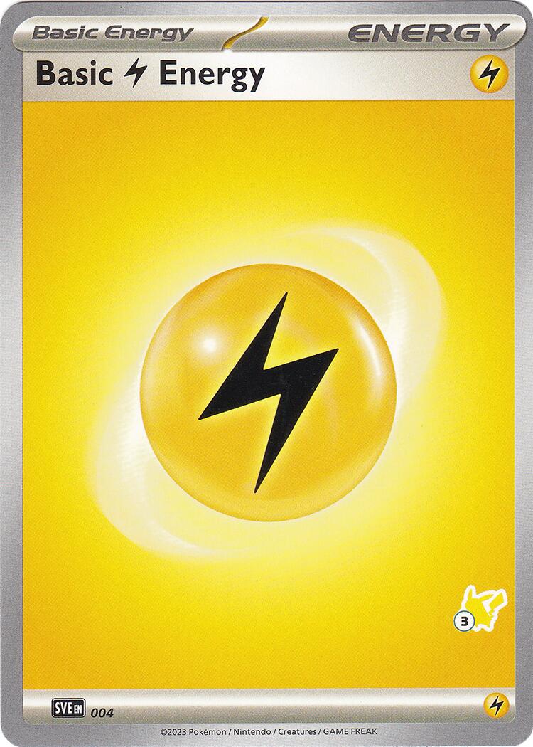 Basic Lightning Energy (004) (Pikachu Stamp #3) [Battle Academy 2024] | Pegasus Games WI