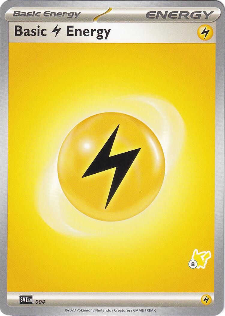 Basic Lightning Energy (004) (Pikachu Stamp #8) [Battle Academy 2024] | Pegasus Games WI
