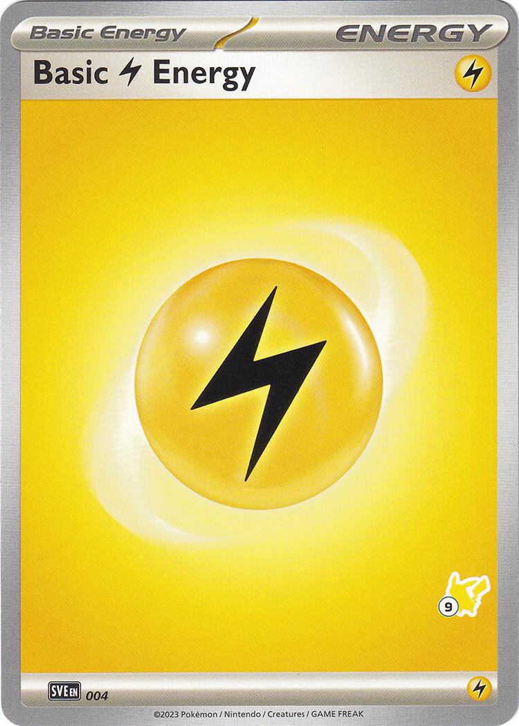 Basic Lightning Energy (004) (Pikachu Stamp #9) [Battle Academy 2024] | Pegasus Games WI