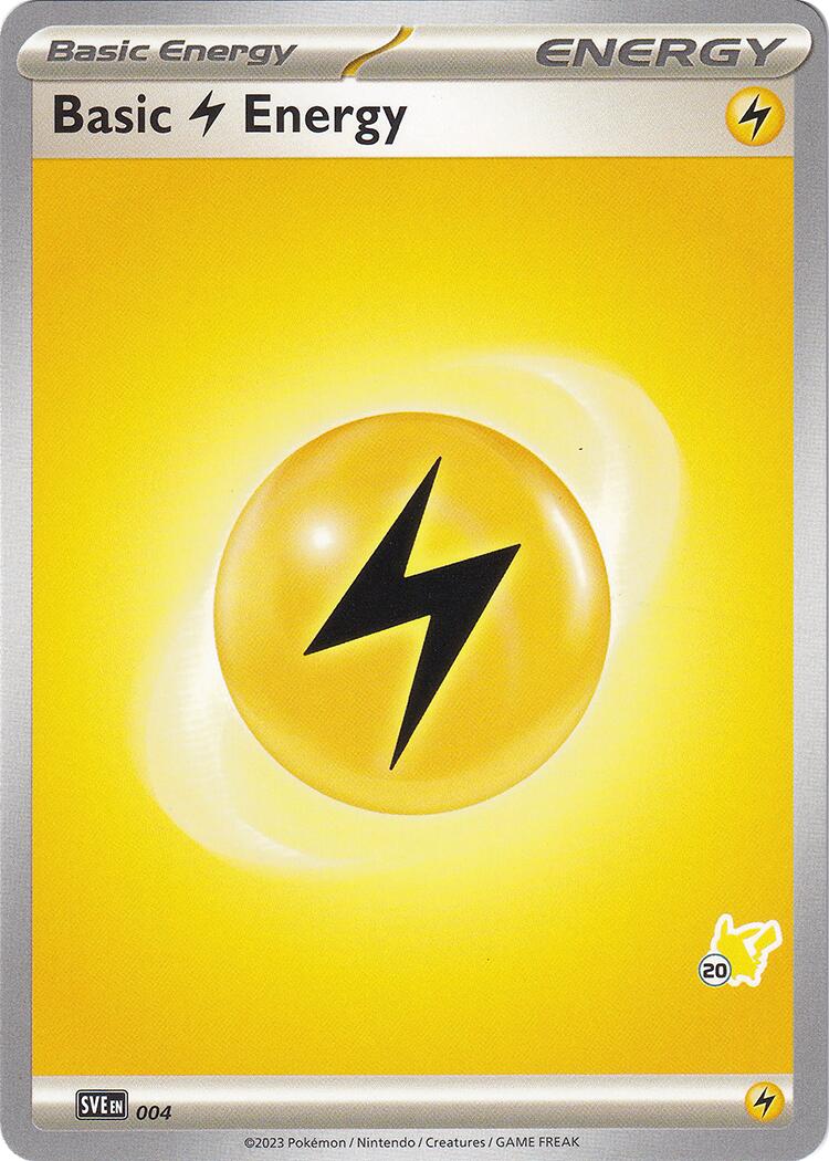 Basic Lightning Energy (004) (Pikachu Stamp #20) [Battle Academy 2024] | Pegasus Games WI