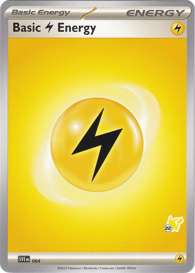 Basic Lightning Energy (004) (Pikachu Stamp #22) [Battle Academy 2024] | Pegasus Games WI