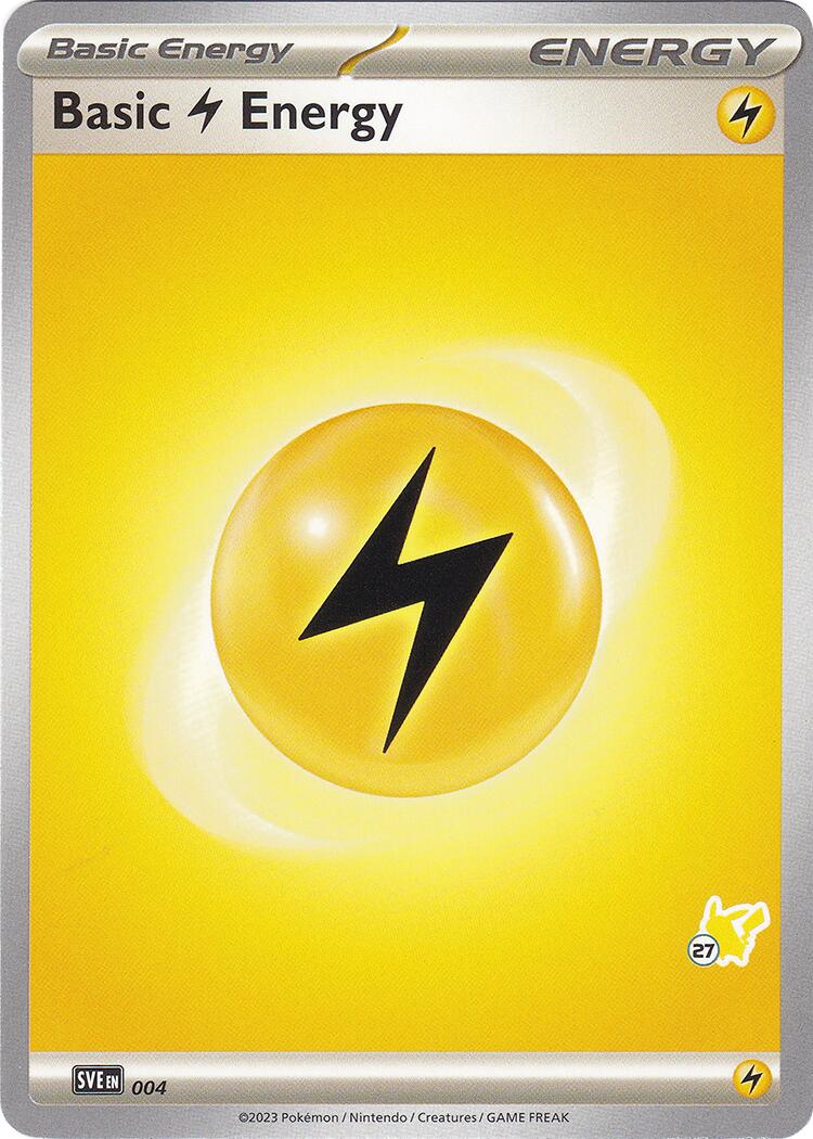 Basic Lightning Energy (004) (Pikachu Stamp #27) [Battle Academy 2024] | Pegasus Games WI