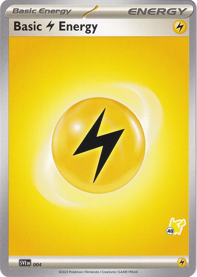 Basic Lightning Energy (004) (Pikachu Stamp #48) [Battle Academy 2024] | Pegasus Games WI