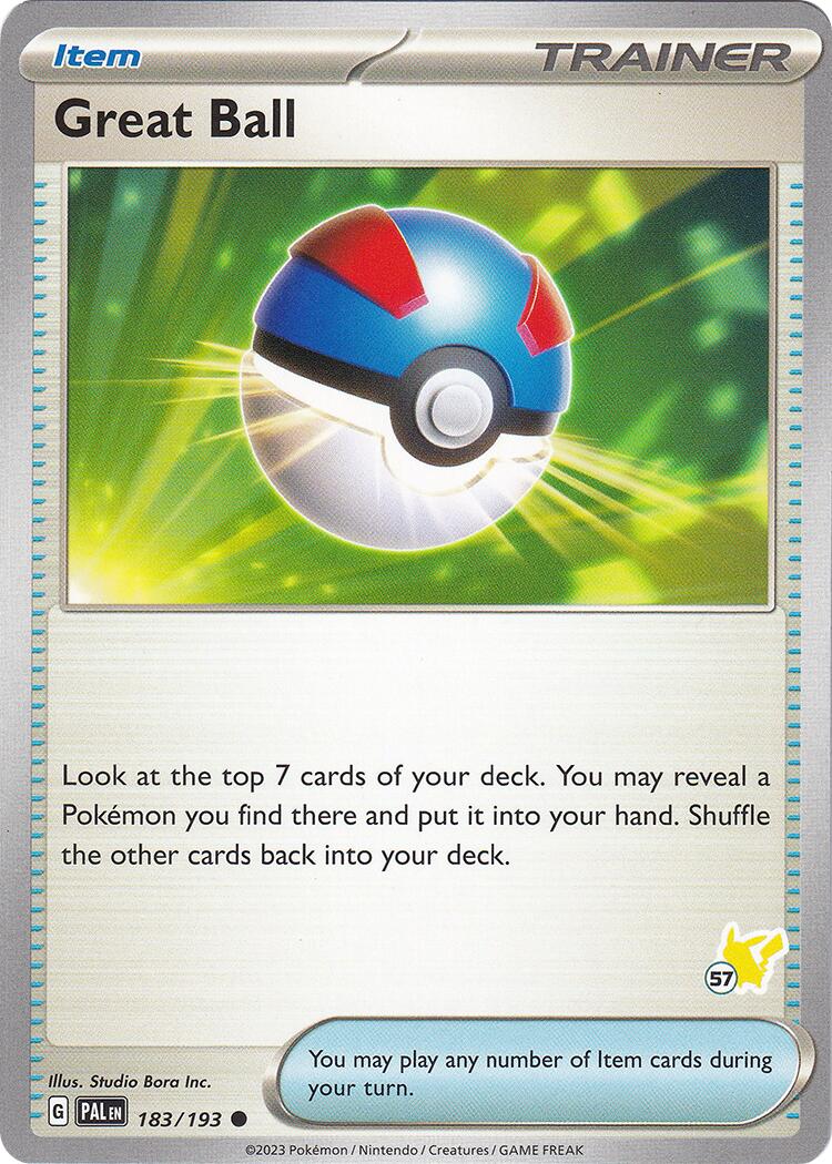 Great Ball (183/193) (Pikachu Stamp #57) [Battle Academy 2024] | Pegasus Games WI