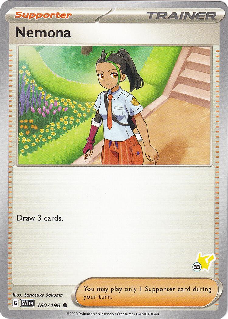 Nemona (180/198) (Pikachu Stamp #33) [Battle Academy 2024] | Pegasus Games WI