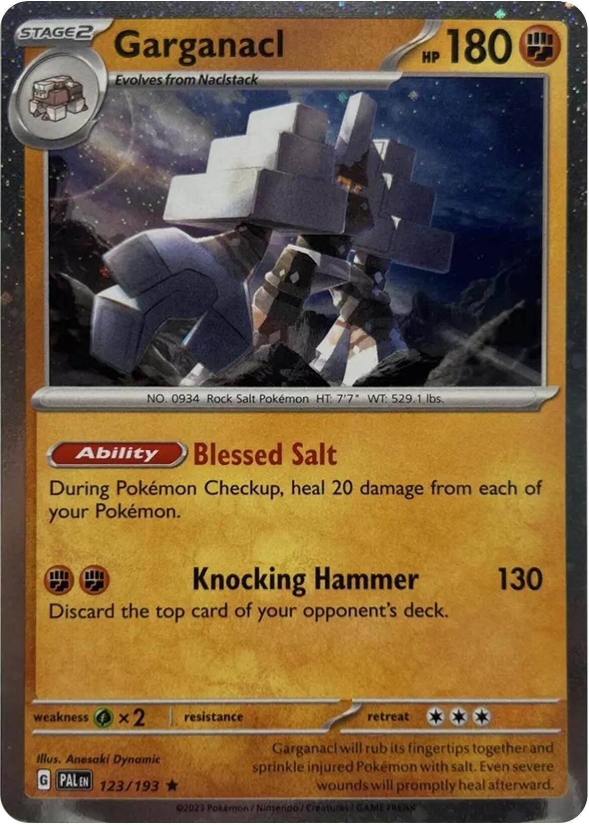 Garganacl (123/193) (Cosmos Holo) [Scarlet & Violet: Paldea Evolved] | Pegasus Games WI