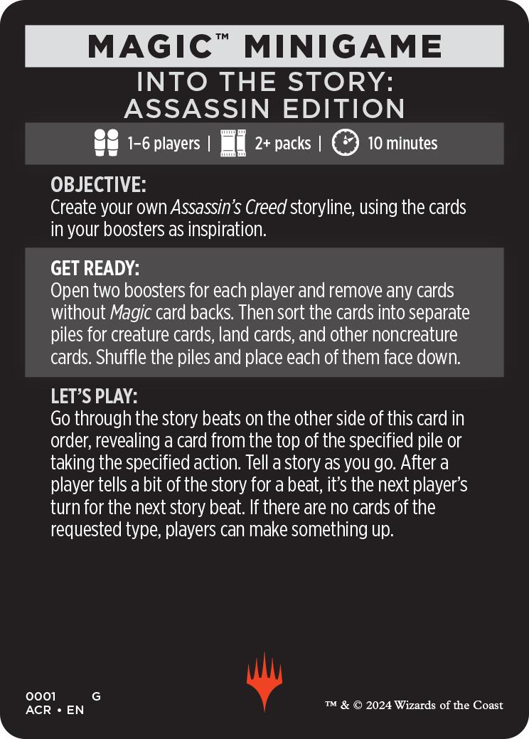 Into The Story: Assassin Edition (Magic Minigame) [Assassin's Creed Minigame] | Pegasus Games WI