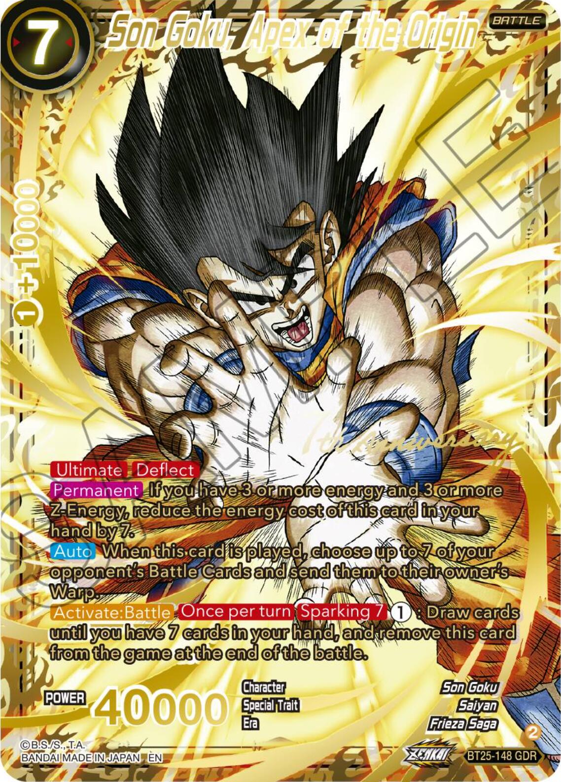 Son Goku, Apex of the Origin (GDR) (BT25-148) [Legend of the Dragon Balls] | Pegasus Games WI