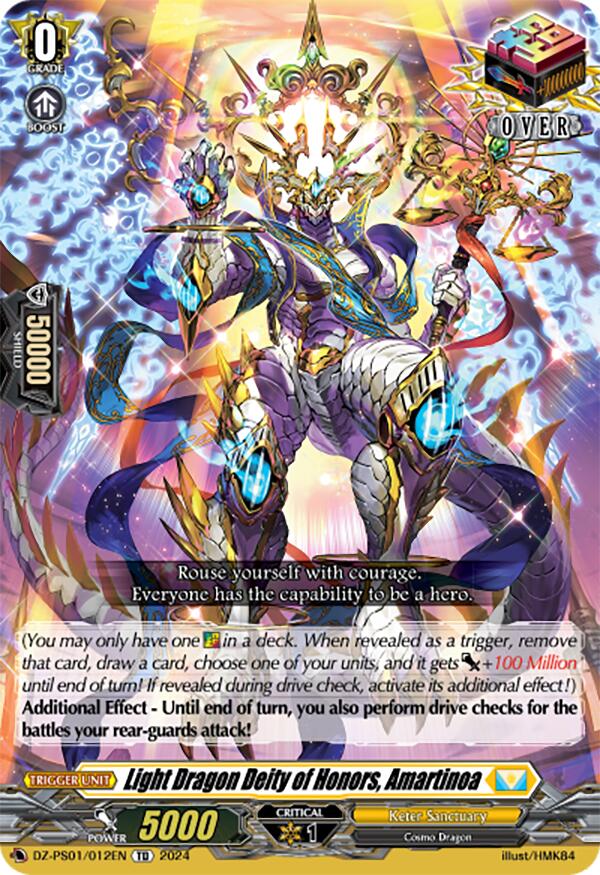 Light Dragon Deity of Honors, Amartinoa (DZ-PS01/012EN) [DZ-PS01: Premium Deckset "Jewel Knight"] | Pegasus Games WI