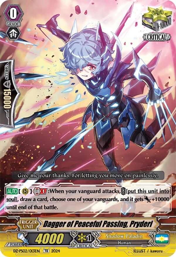 Dagger of Peaceful Passing, Pryderi (DZ-PS02/013EN) [DZ-PS02: Premium Deckset “Revenger”] | Pegasus Games WI