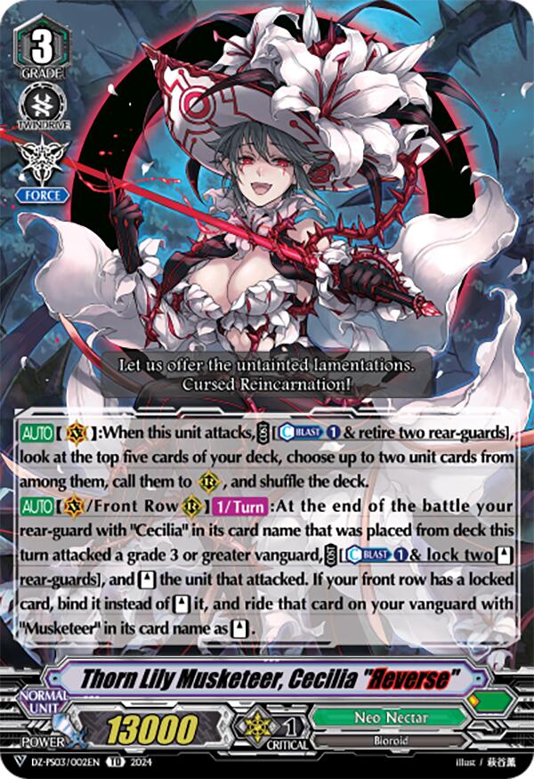 Thorn Lily Musketeer, Cecilia "Reverse" (DZ-PS03/002EN) [Premium Deckset "Musketeer"] | Pegasus Games WI